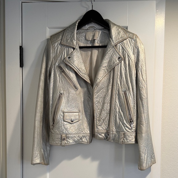 IRO Metallic Leather Jacket - Picture 2 of 6